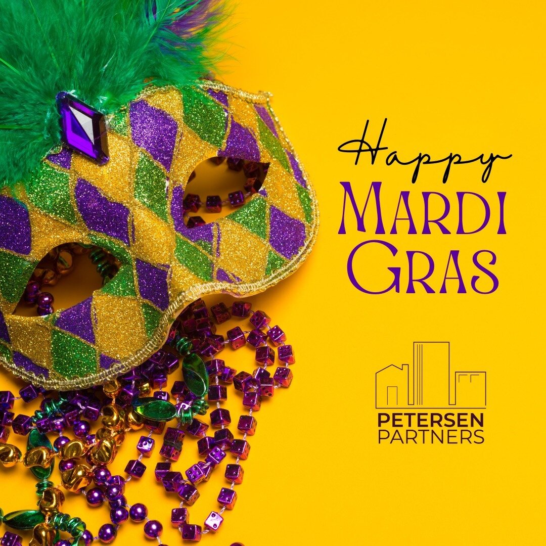 HAPPY MARDI GRAS FROM YOUR FRIENDS AT PETERSEN PARTNERS
We hope you have a fabulous day!!!
💜💚

#PetersenPartners #TeamoftheFuture #MardiGras #HappyMardiGras