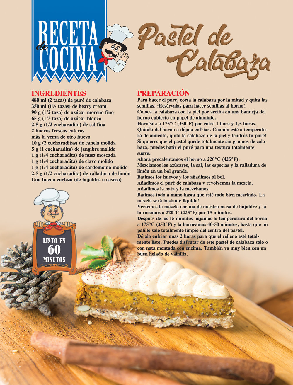 Pastel De Calabaza (Pumpkin Pie)