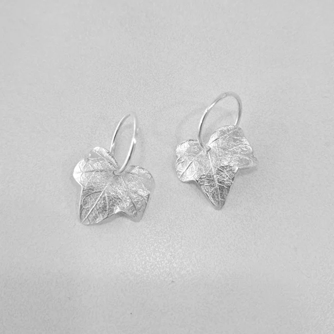 Ivy Leaf Hoop Earrings