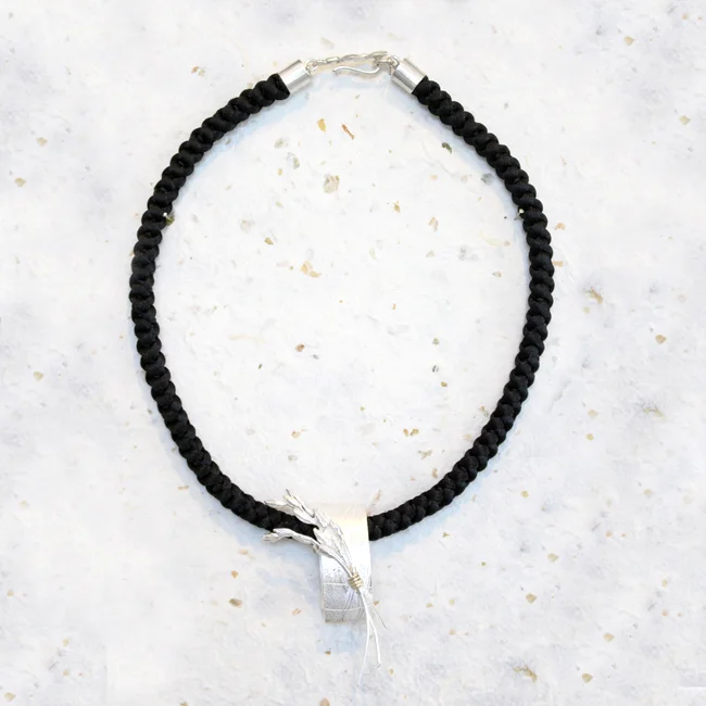 Kumihimo Rice Plant Necklace I