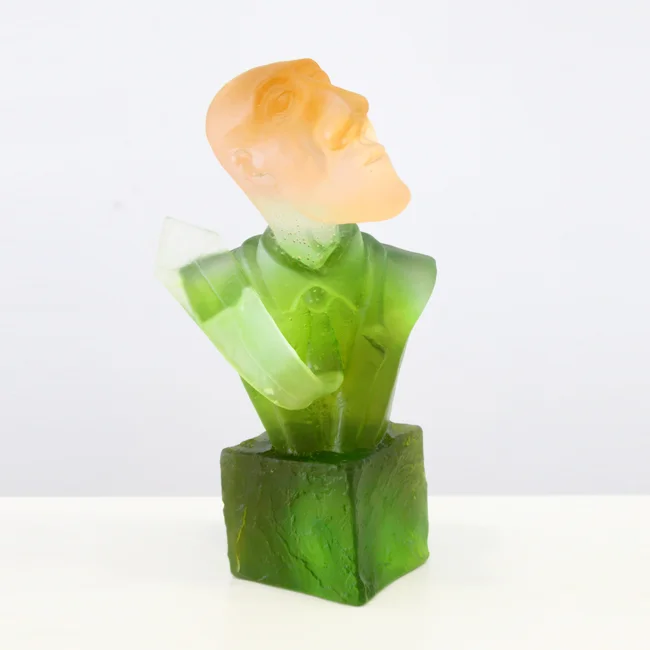 Large Man Looking with Flying Tie (Lime)