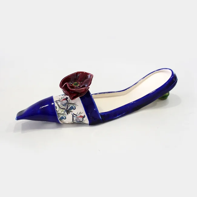 Navy Rose Shoe