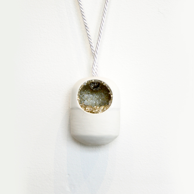 Medium White Capsule Wall/Neck Piece