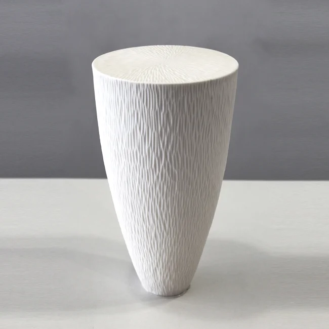 Faceted Tall Closed Vessel