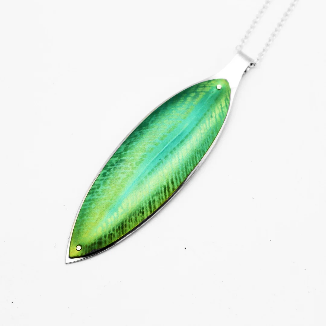 Green Pohutukawa Leaf Pendant