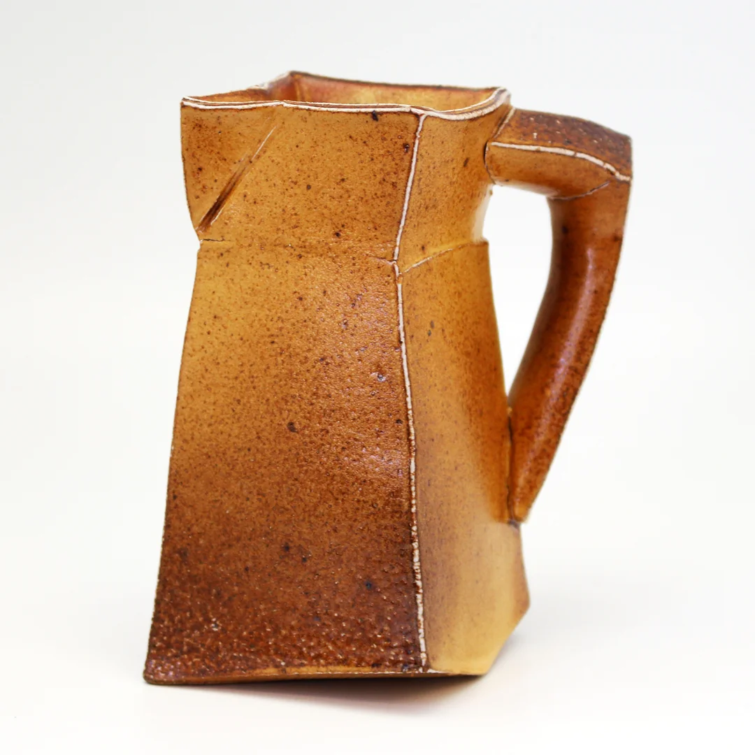 Ochre Tall Faceted Jug