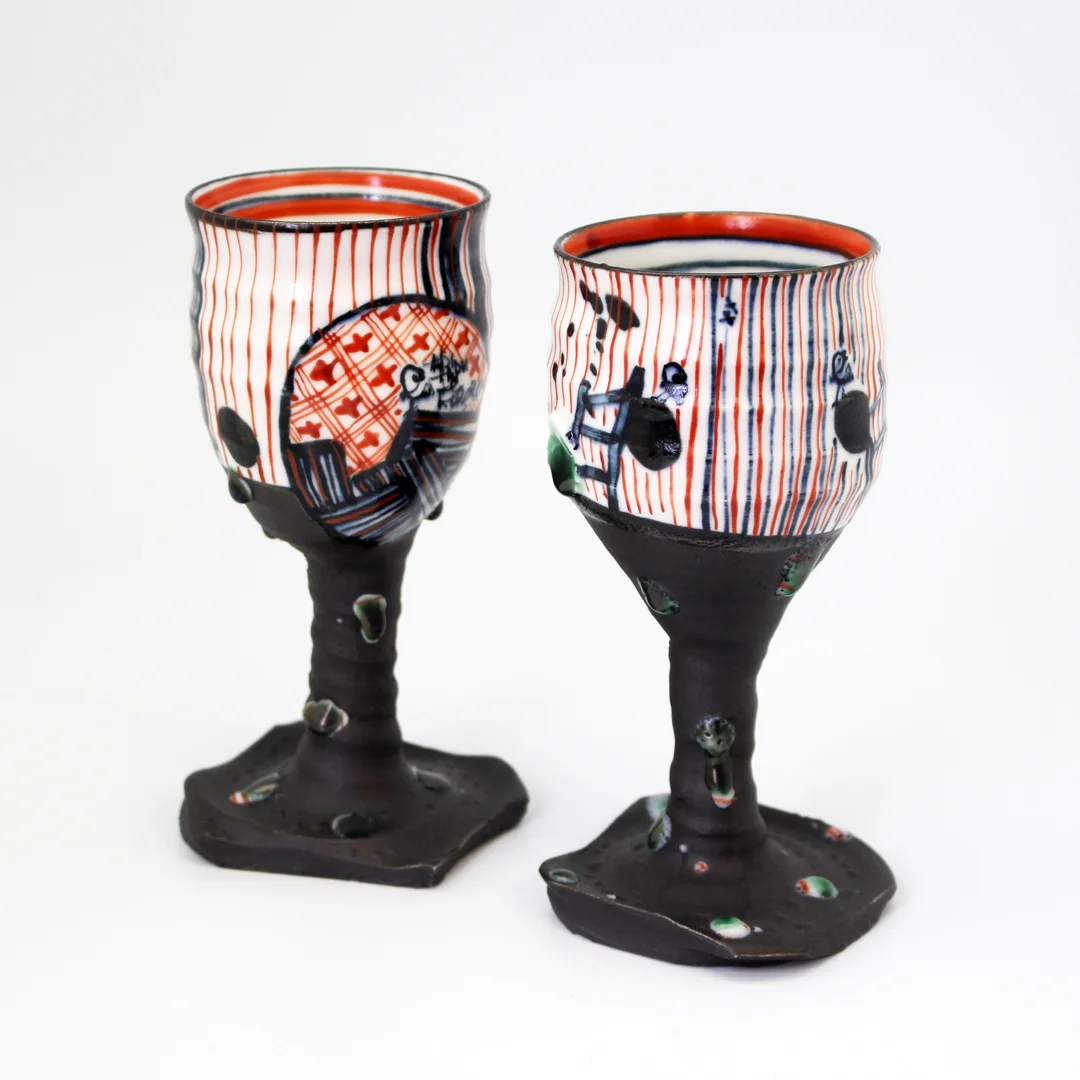 Coloured Wine Glass
