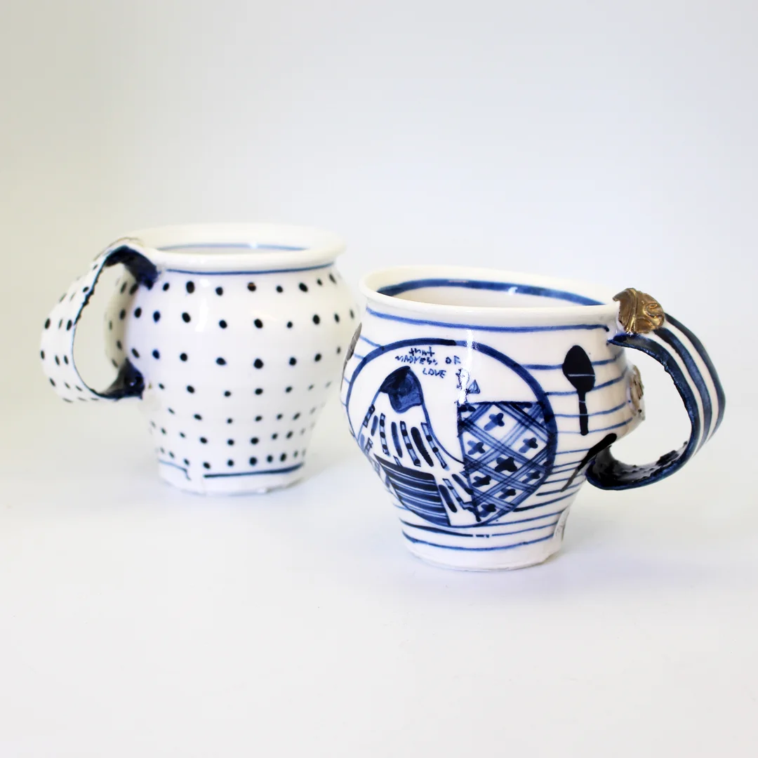 Blue and Silver Mug