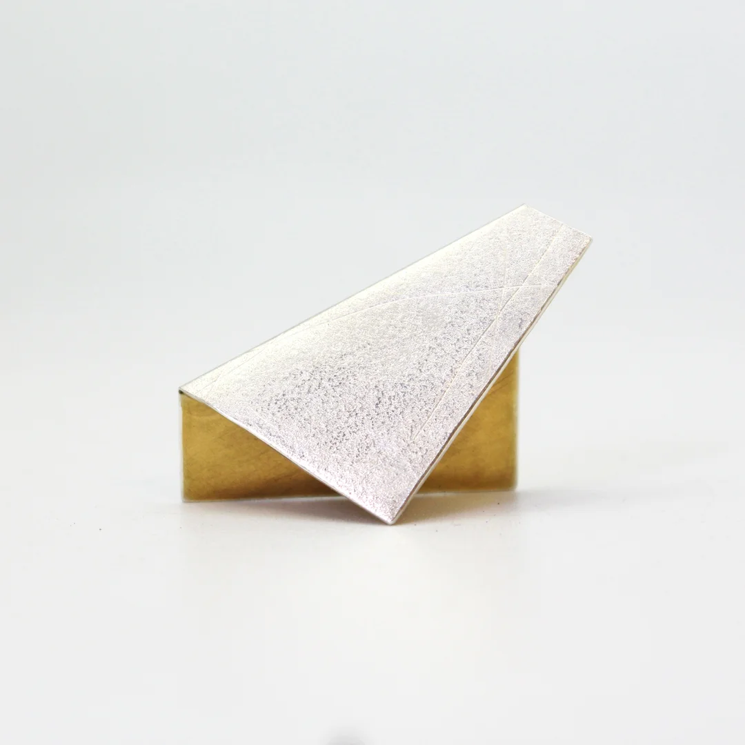 Origami Gold Brooch