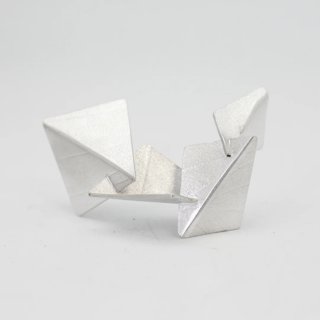 Origami Triangle Brooch