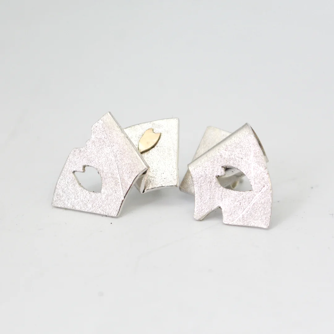 Origami Sakura Petal Studs