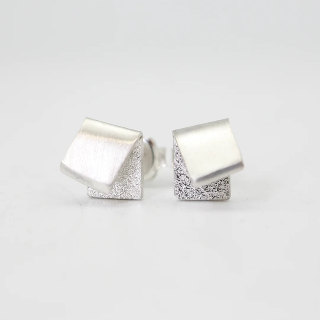 Origami Square Studs