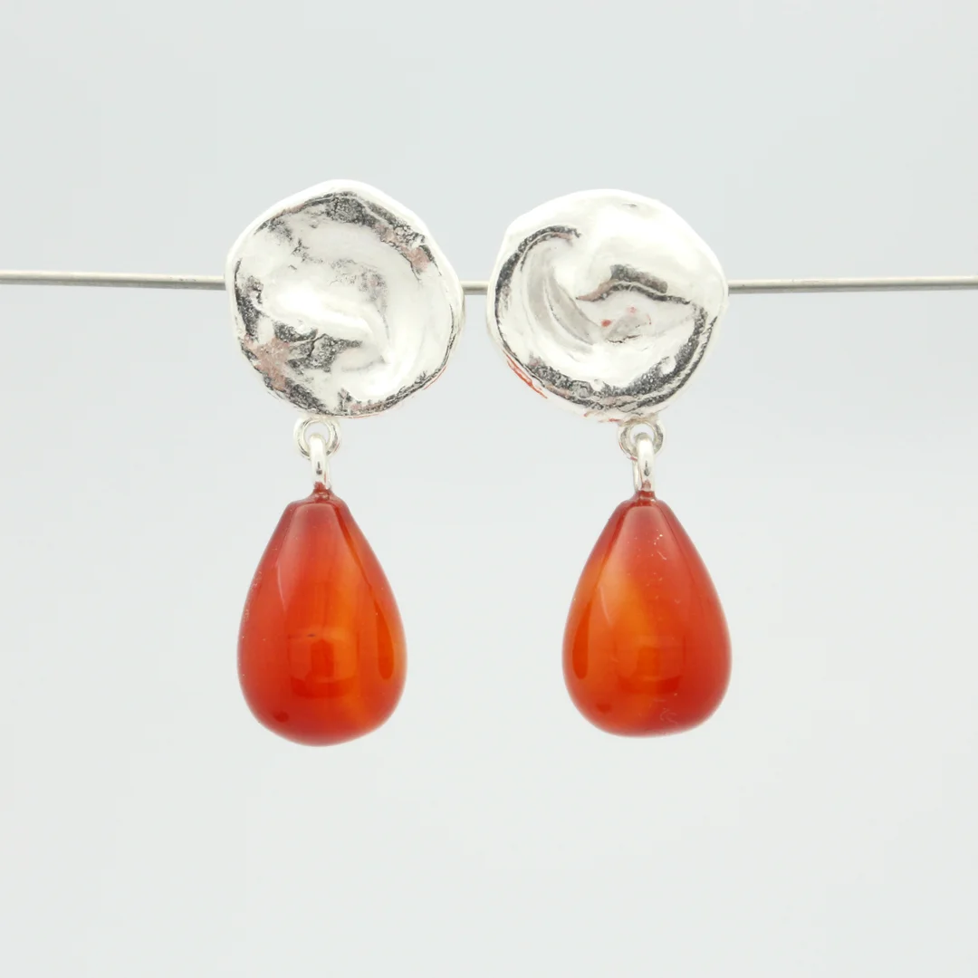 Carnelian Water Drop Earrings
