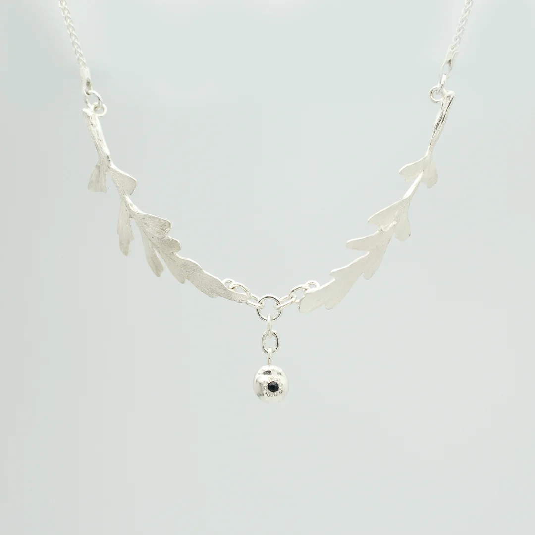 Tanekaha Leaf Necklace with Charm