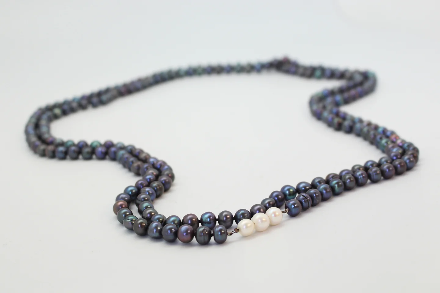3 White Pearls Necklace