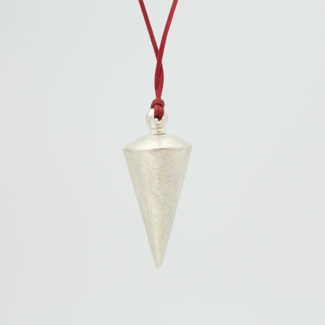Silver Plum Bob Pendant