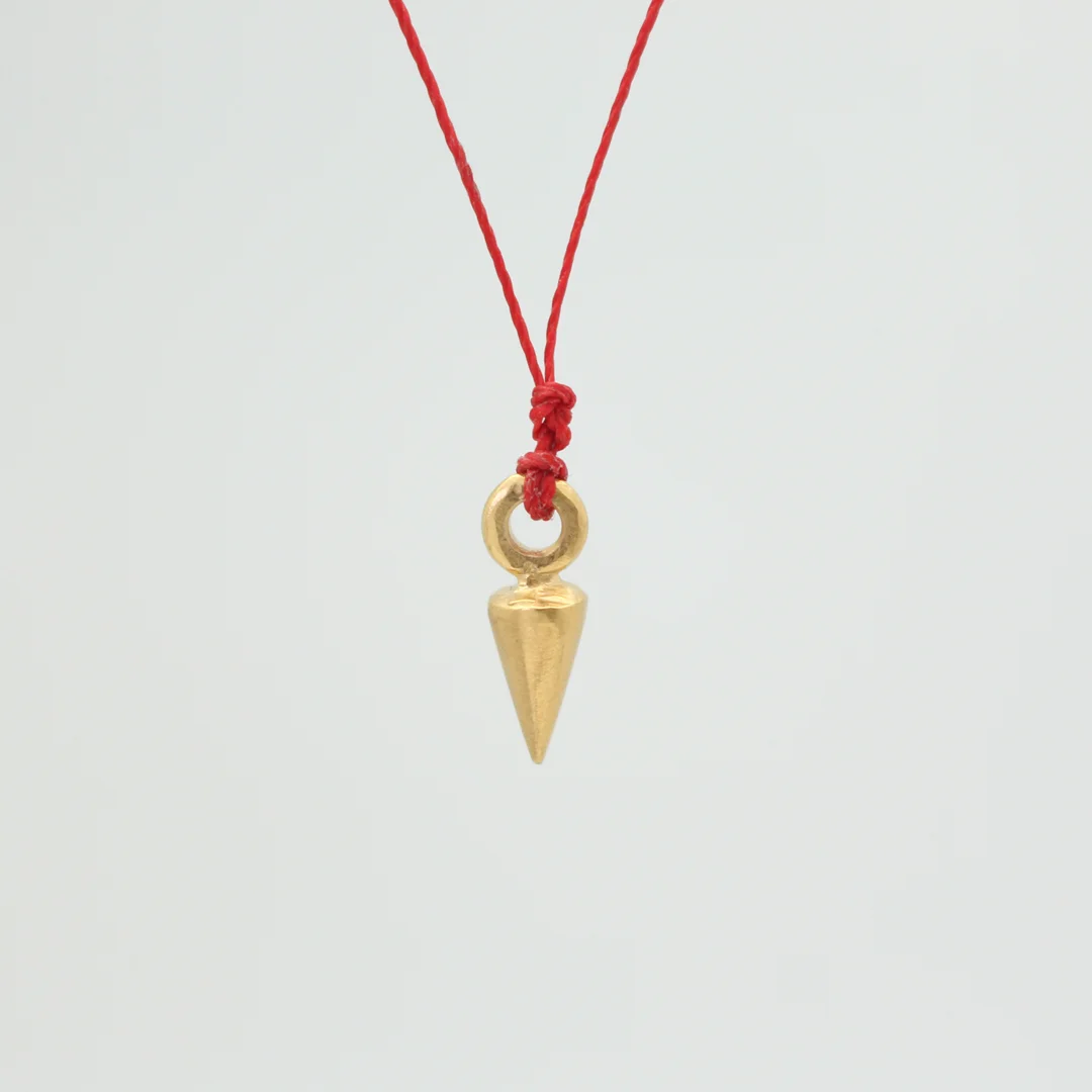 Gold Plum Bob Pendant