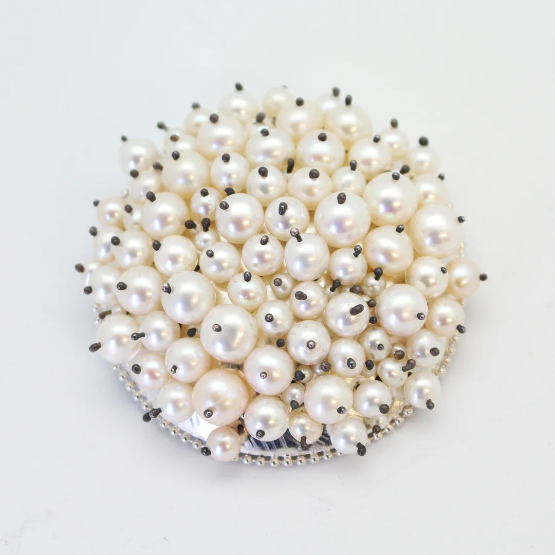 Diatom Pearl Brooch