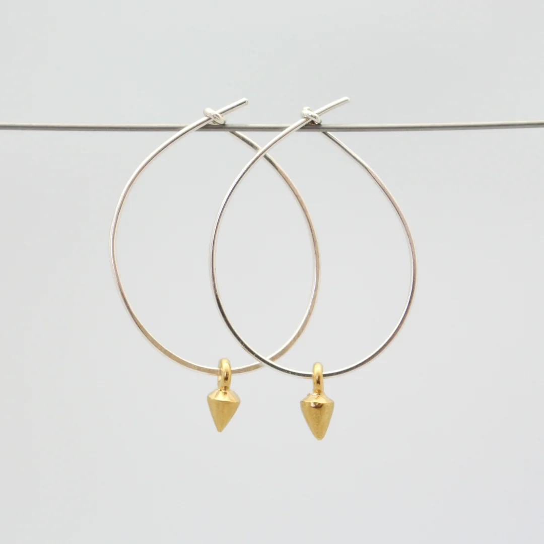Gold Plum Bob Earrings