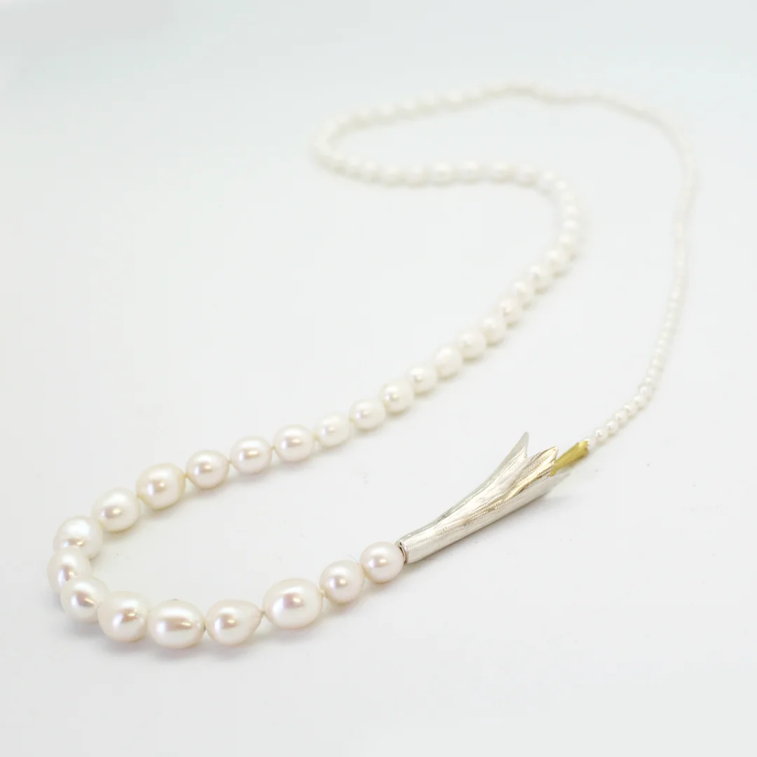 Gold Graduated Pearl Necklace
