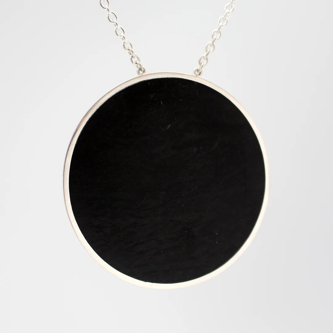 Large Basalt Disc Pendant