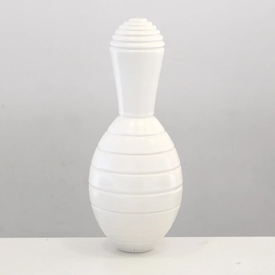 White Grooved Bottle