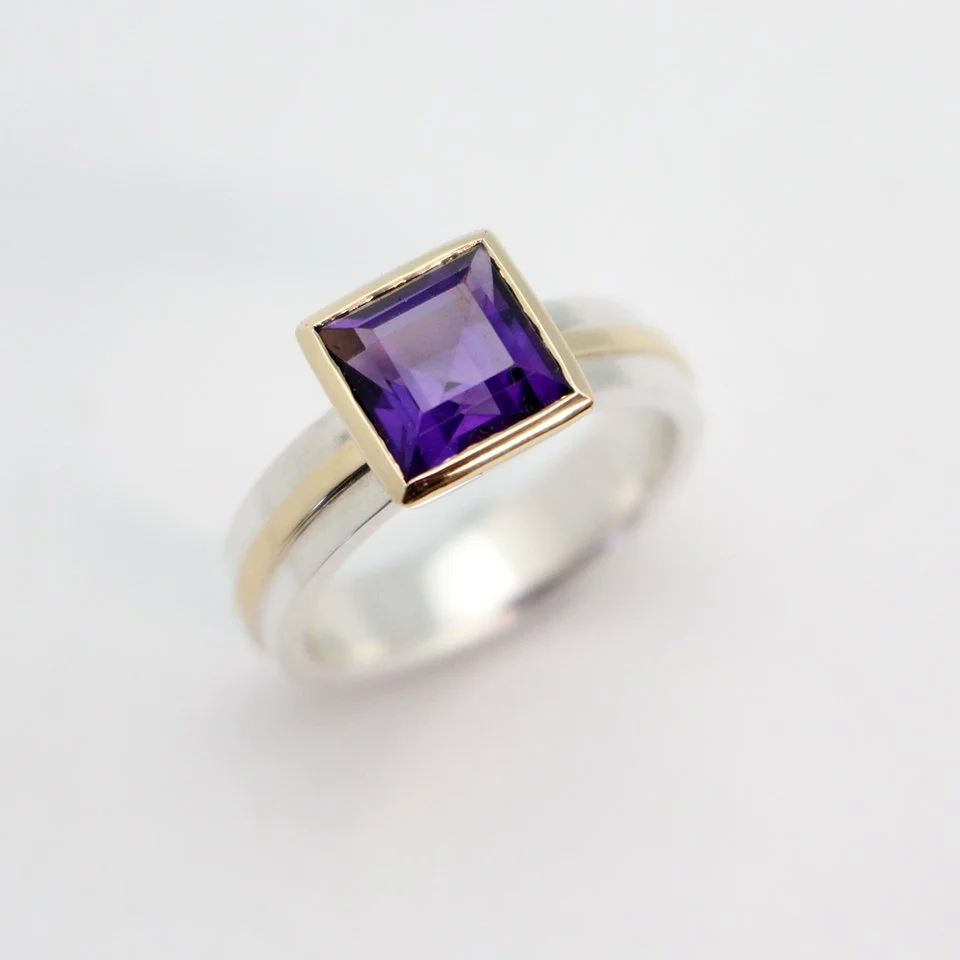 Square Amethyst Ring
