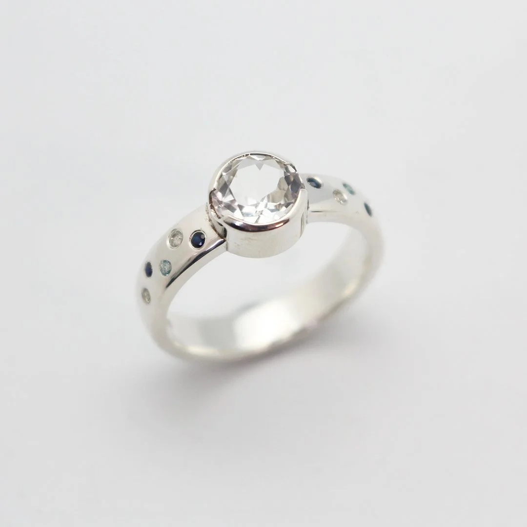 White Topaz Ring