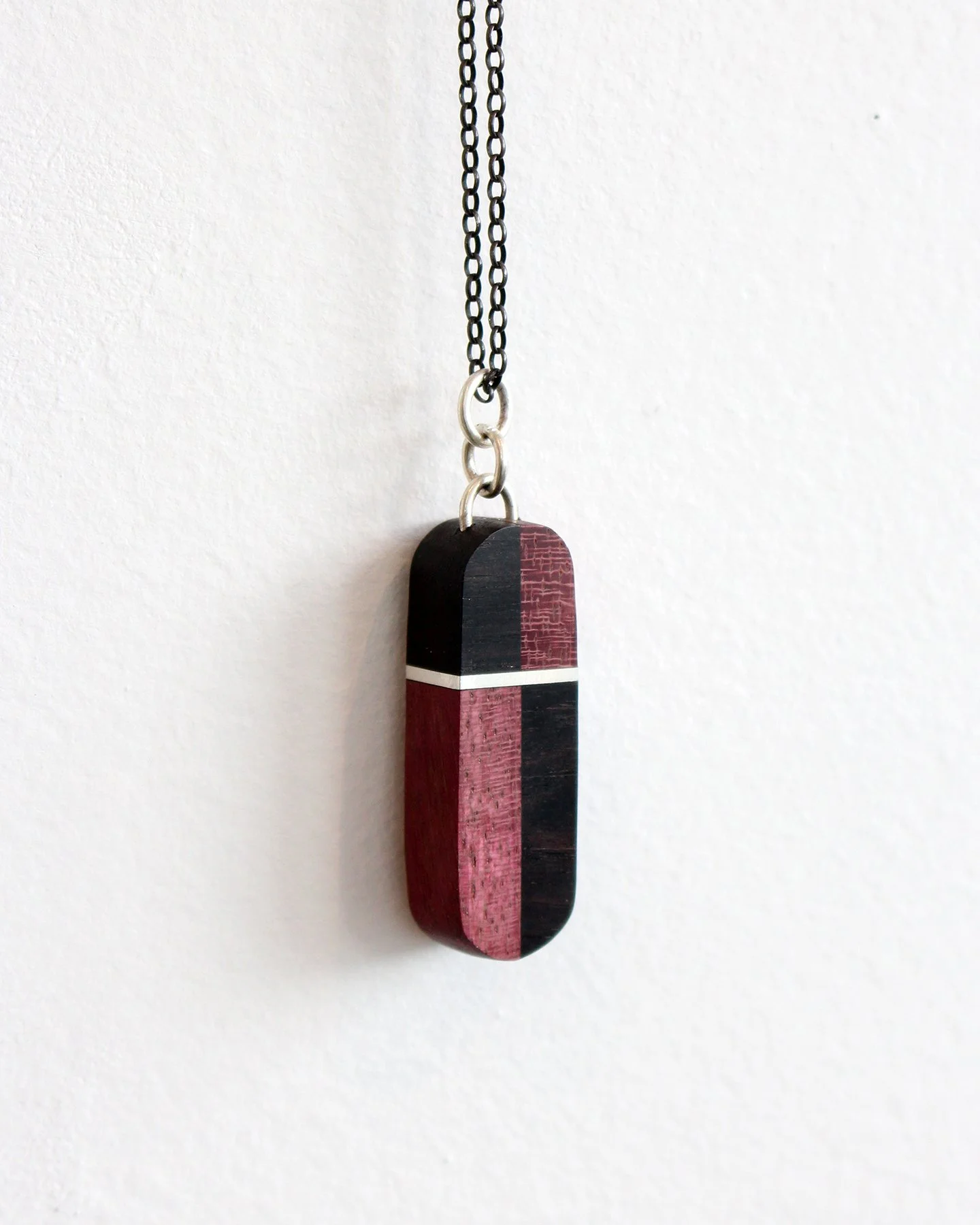 Split Purple Heart pendant