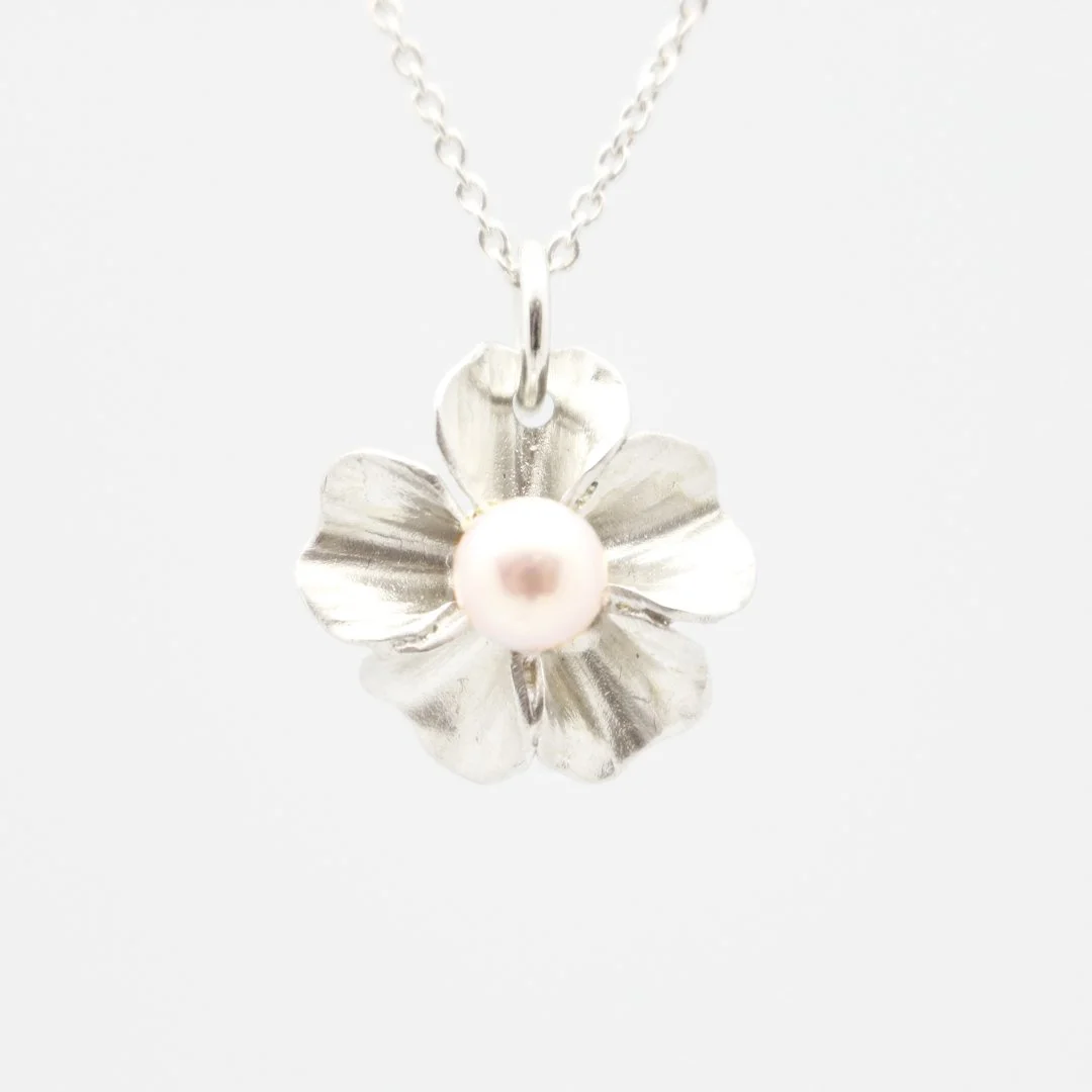 Sakura Pendant w Pink Pearl
