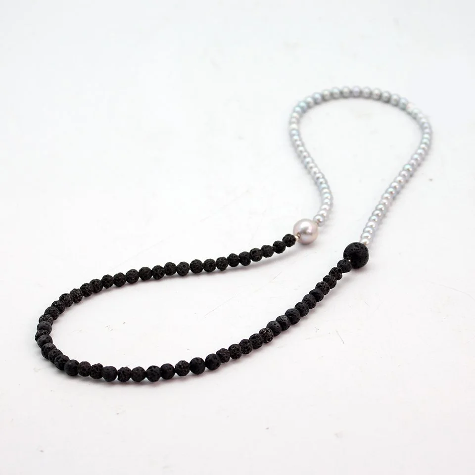 Lava Pearl Necklace