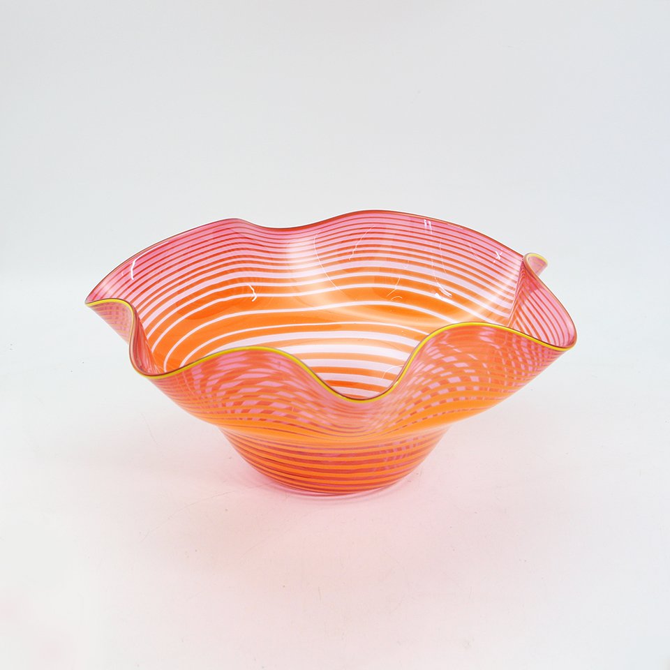 Orange Fluted Bowl