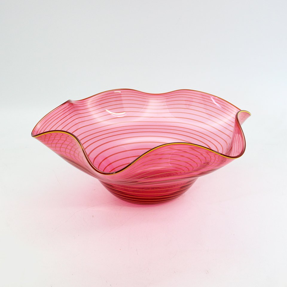 Ruby Fluted Bowl