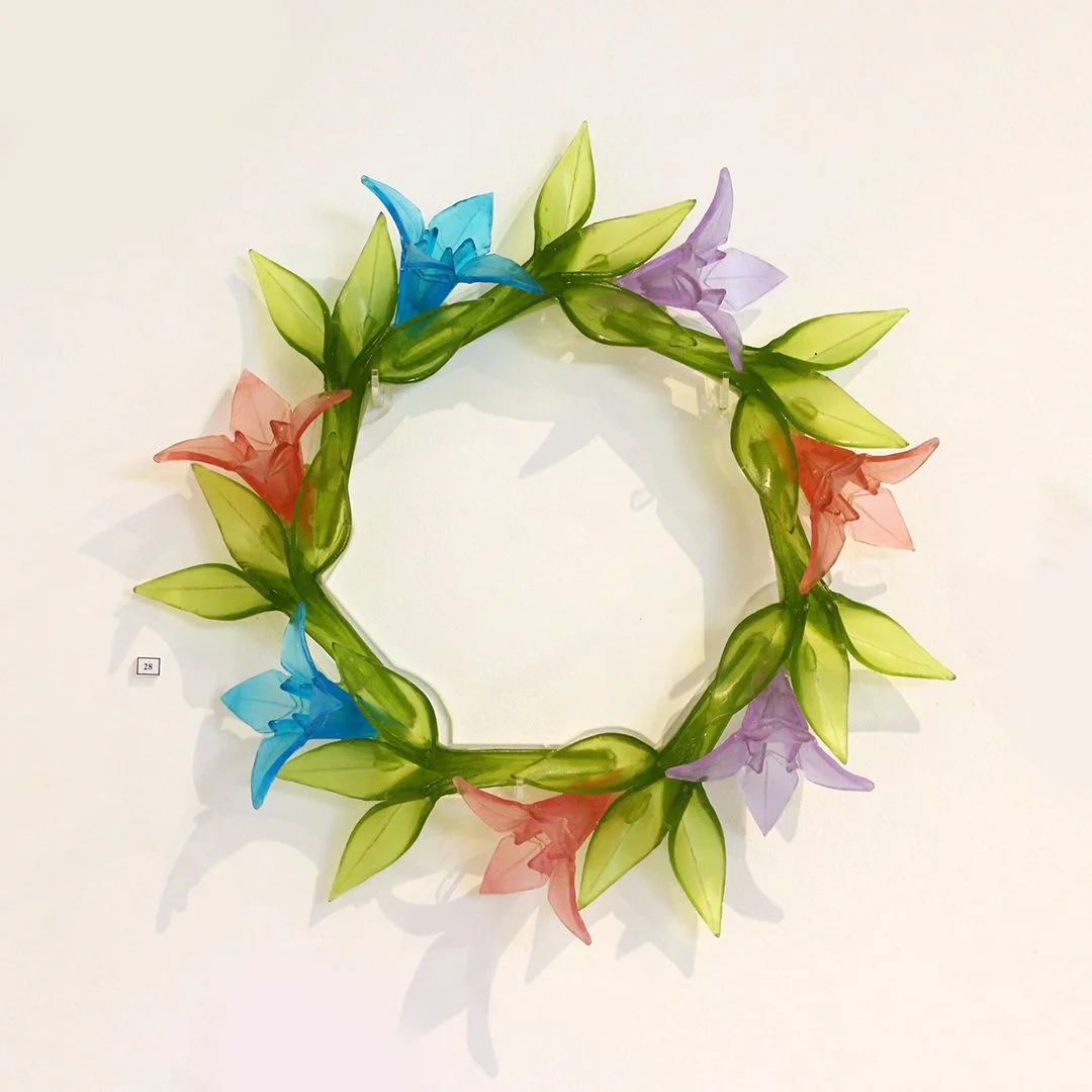 Glass Lily Wreath