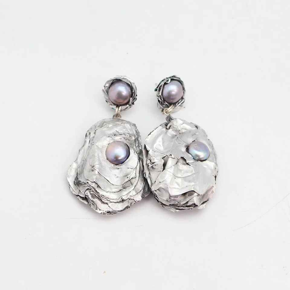 Pacific Oyster Earrings