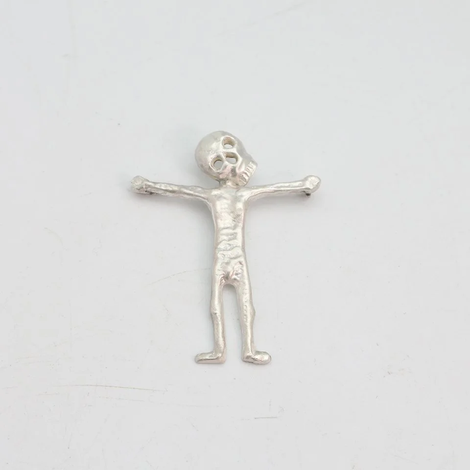 Skull Man Brooch