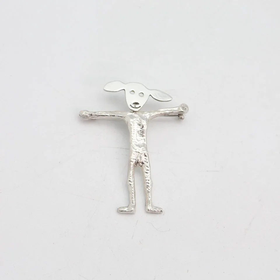 Lamb Man Brooch
