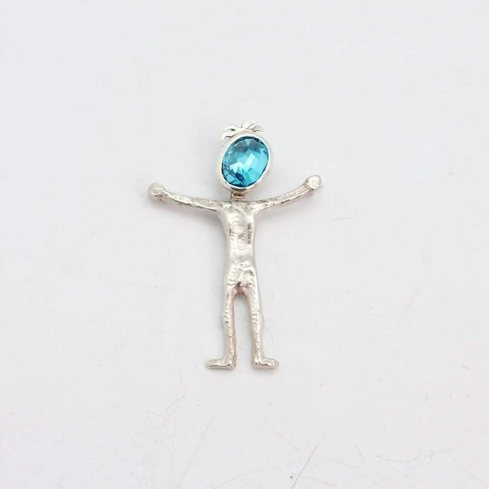 Topaz Man Brooch