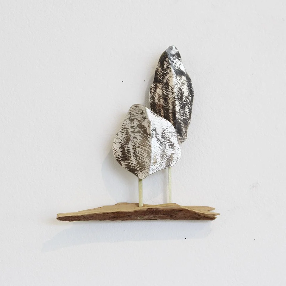 Landscape Sculpture/Brooch Set