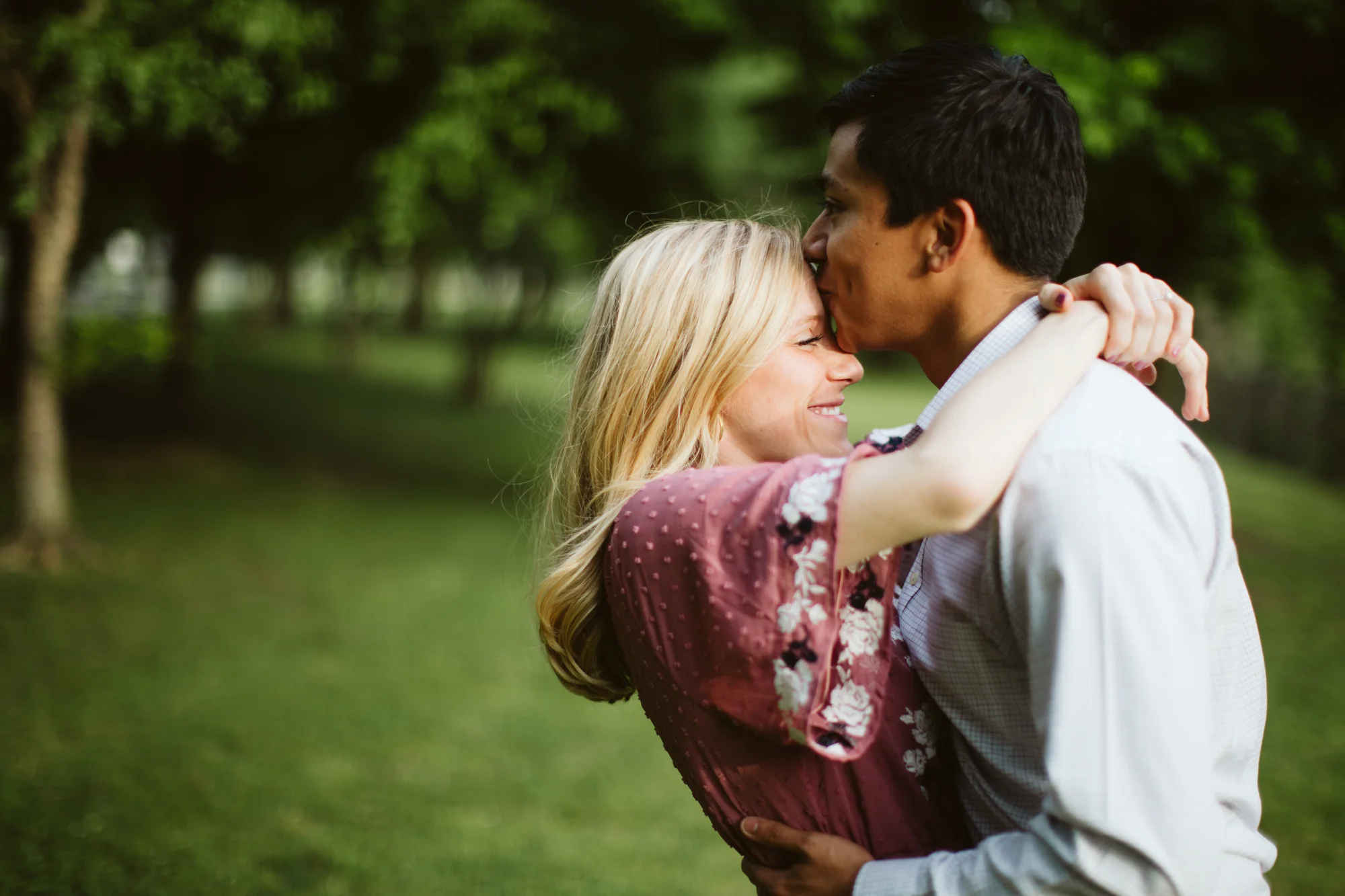 Summer Engagement Session on the Cumberland River in downtown Nashville, Tennessee