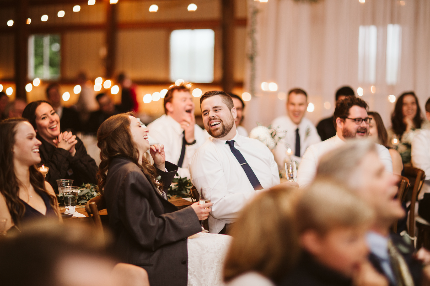 Toasts at A Rustic Wedding at Barn in the Bend in Nashville, Tennessee