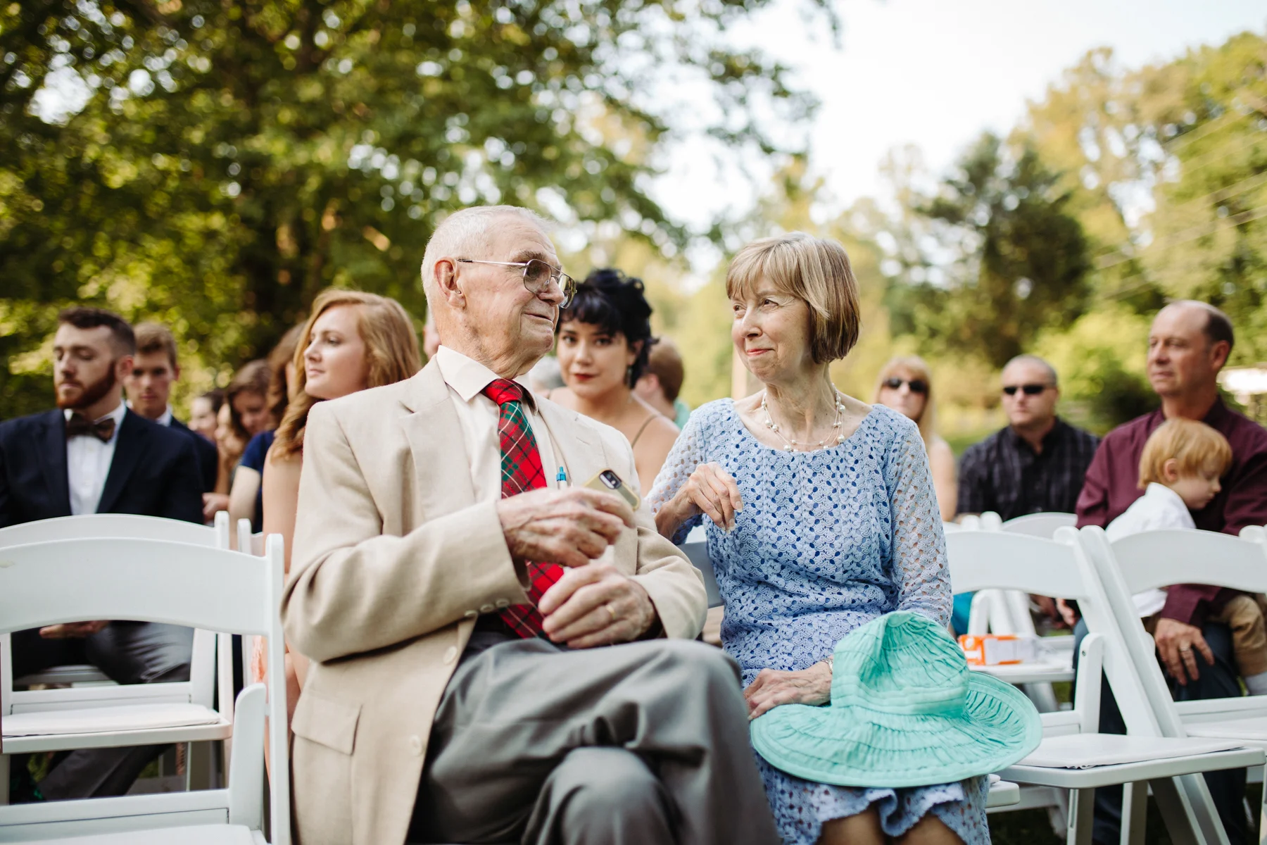 Maternal and paternal grandparents of the bride at a stables at strawberry creek wedding in knoxville, tennessee