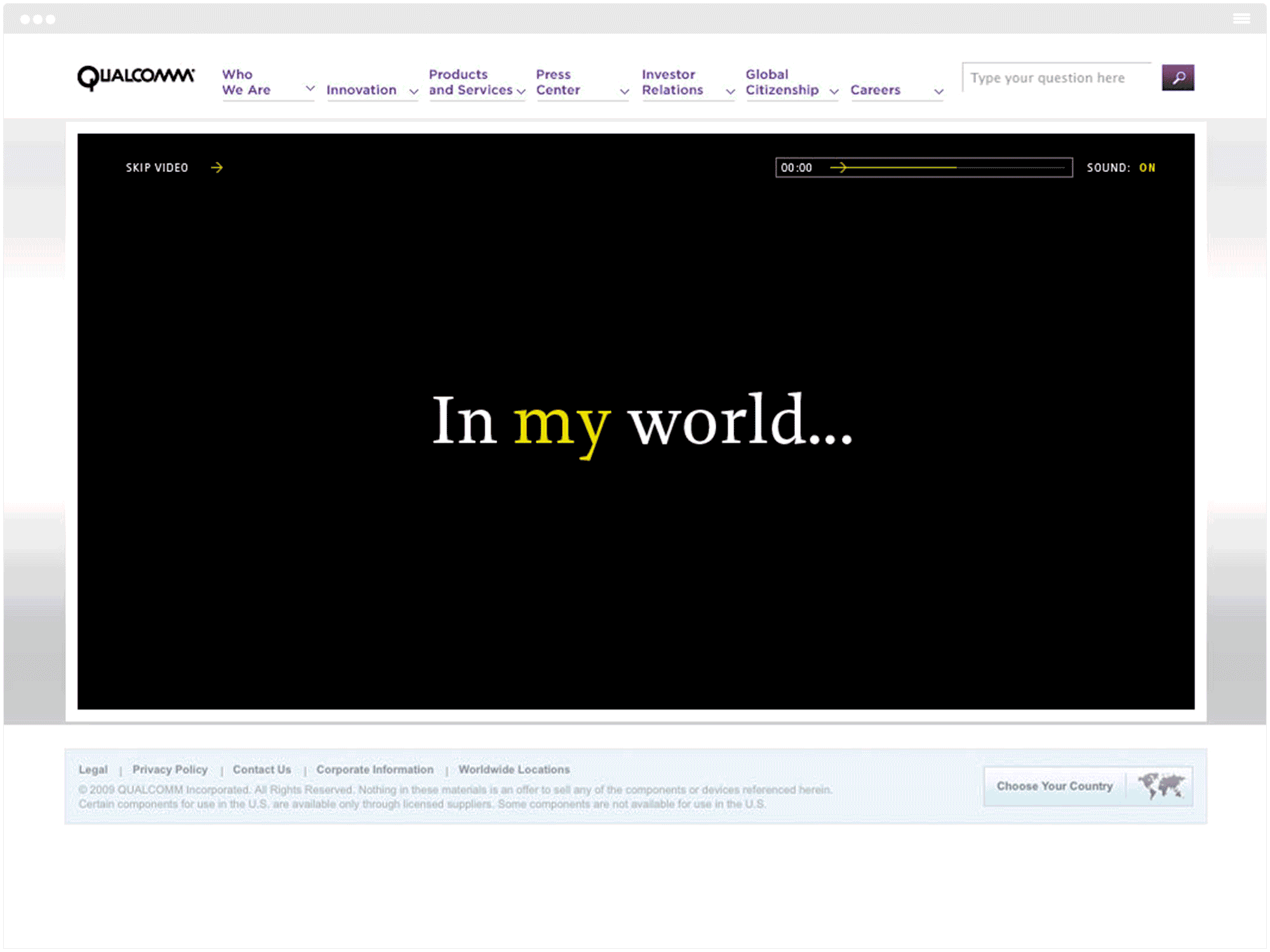   corporate overview concept   ̌  Mobile technology leader Qualcomm wanted to reinvent how it approached its annual corporate overview and to reach audiences beyond the investor community. The approach was to create a microsite enriched with video an