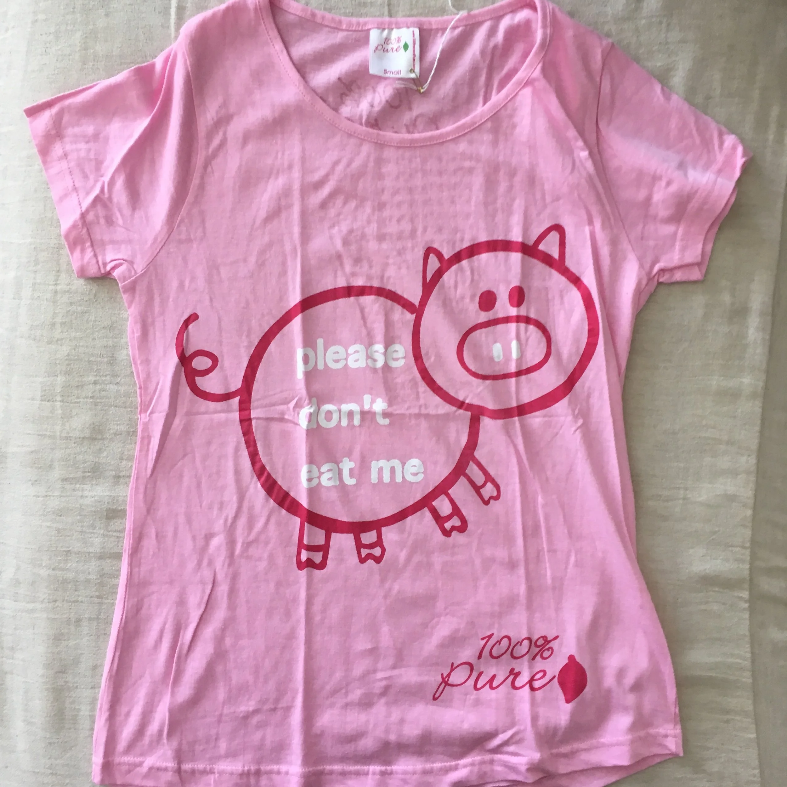 100% Pure "Please Don't Eat Me" Pig Shirt