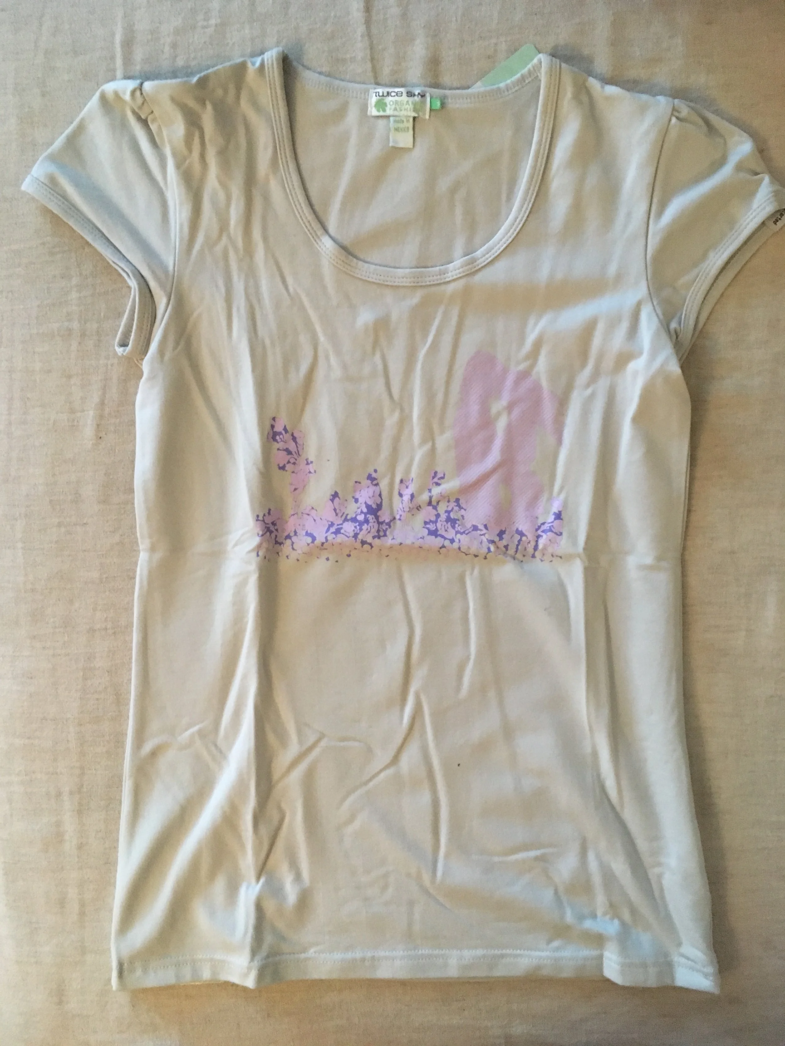 Scoop Neck w/  a Man and Woman and a Floral Design