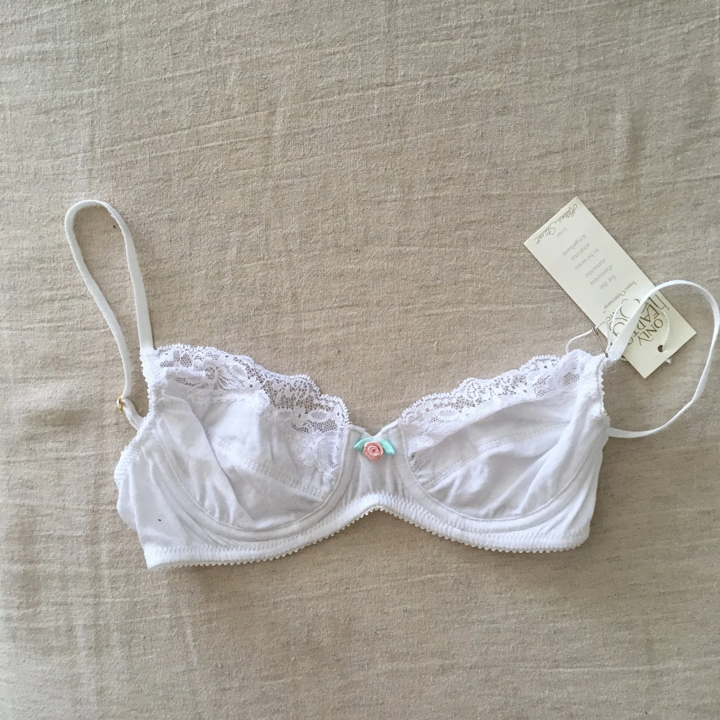 Underwire Bra w/ Lace Tri and Rose Decor