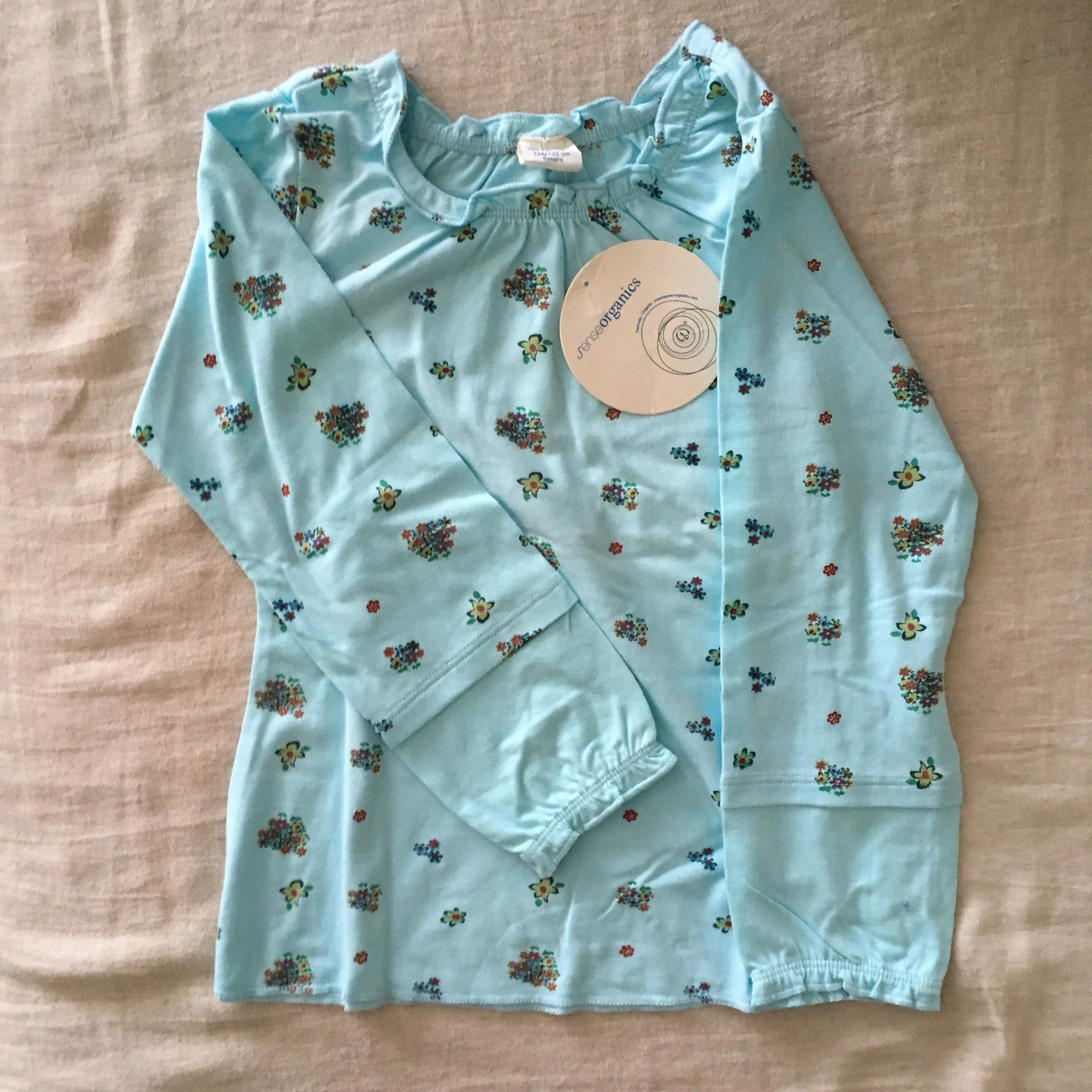 Light Blue Flowered Shirt