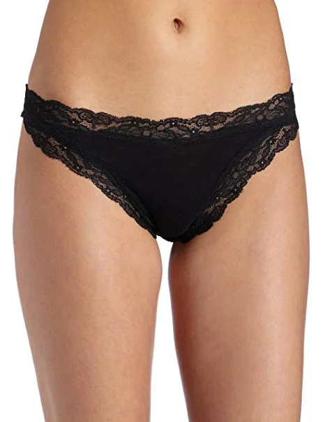 Organic Cotton Thongs w/ Lace Trim