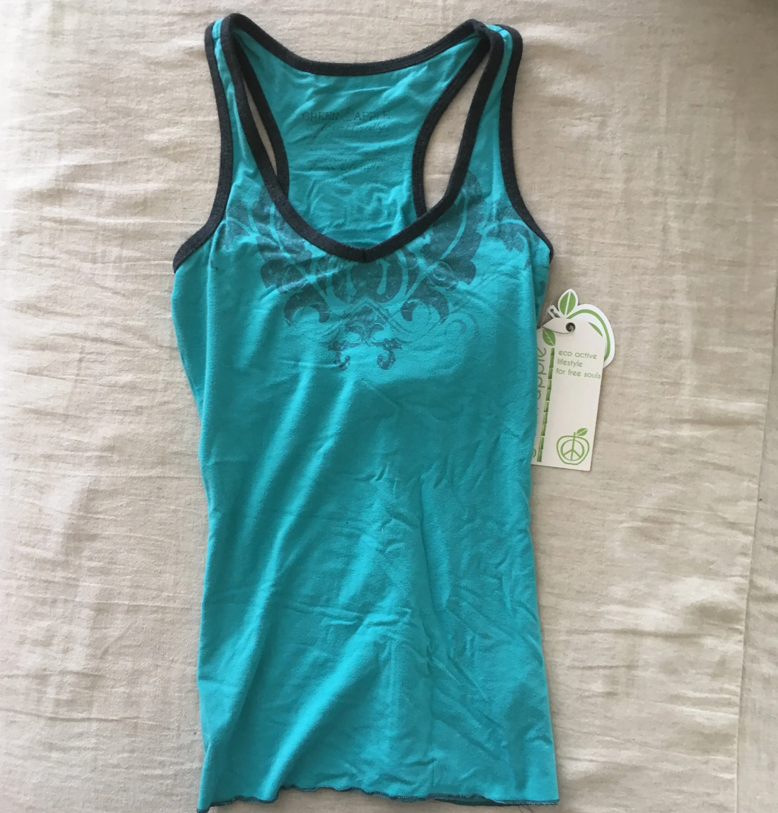 Green Apple Athletic Tank Top with Design