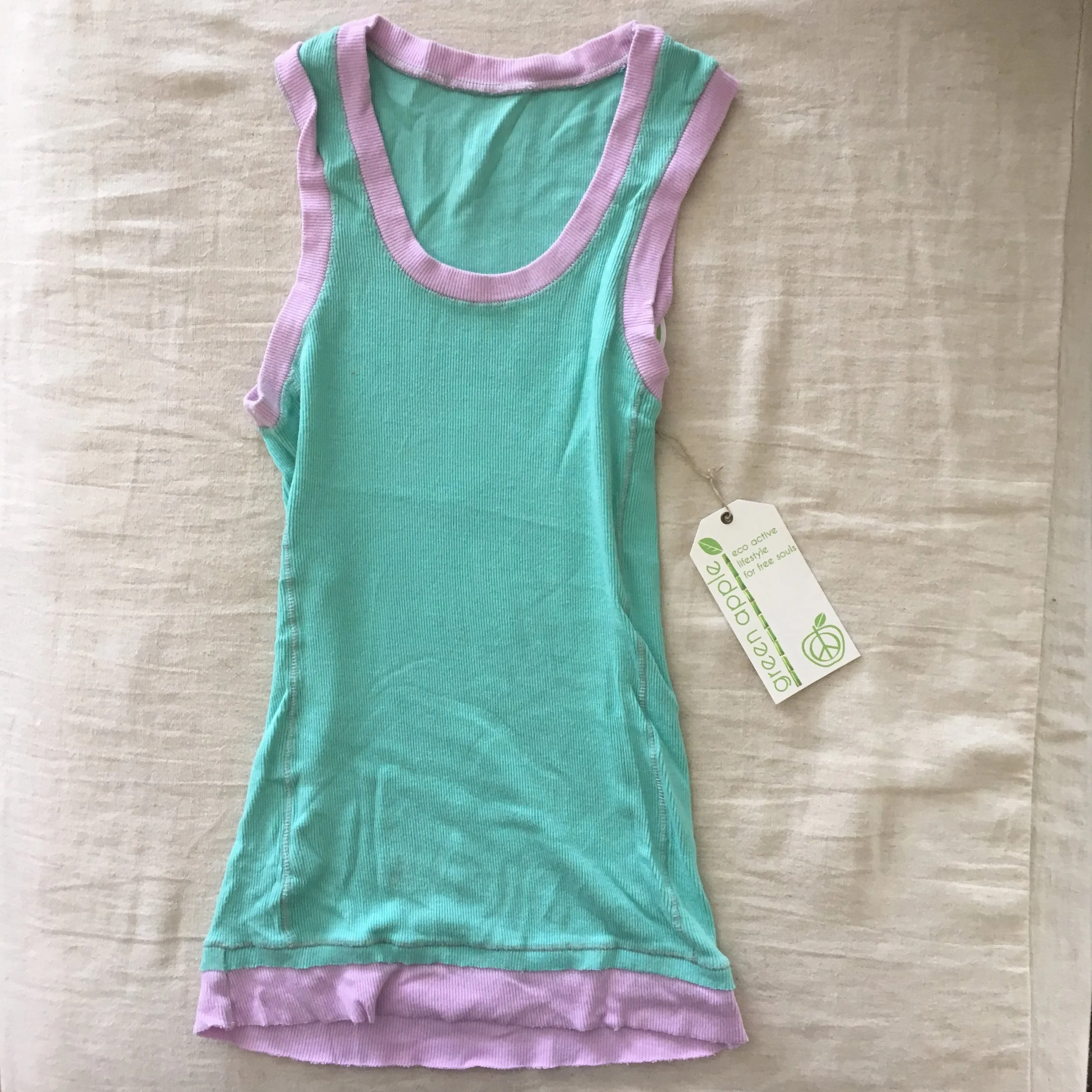 Green Apple Two Tone Tank Top
